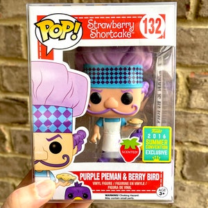 Funko Pop Strawberry Shortcake Purple Pie Man & Berry Bird Figurines.
