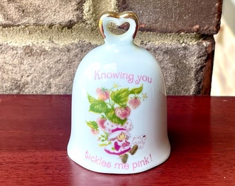 Vintage Strawberry Shortcake “Knowing You Tickles Me Pink” Bell.