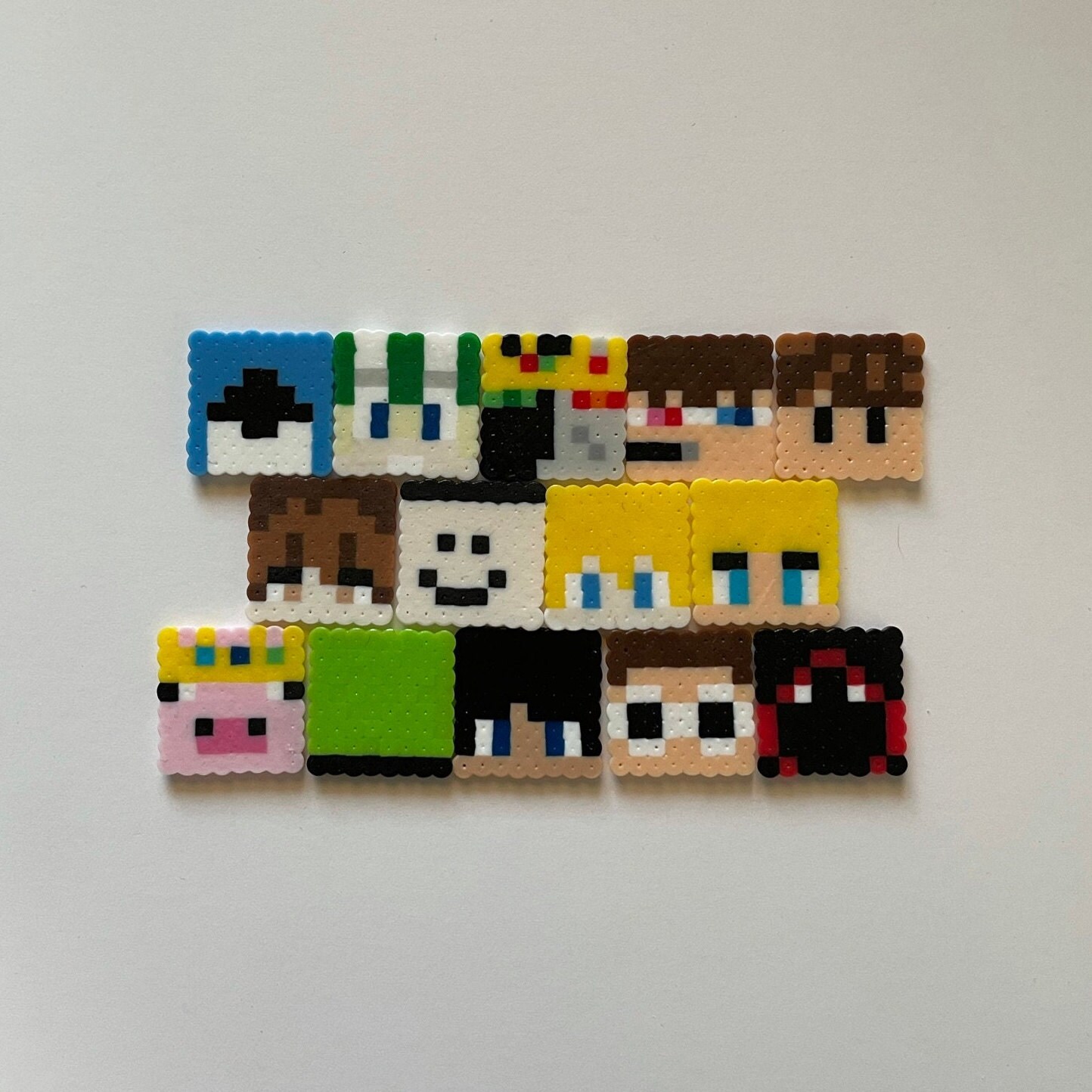 Quackity SMP Wilbur Soot MCYT Minecraft Skin Earrings Perler QSMP DSMP