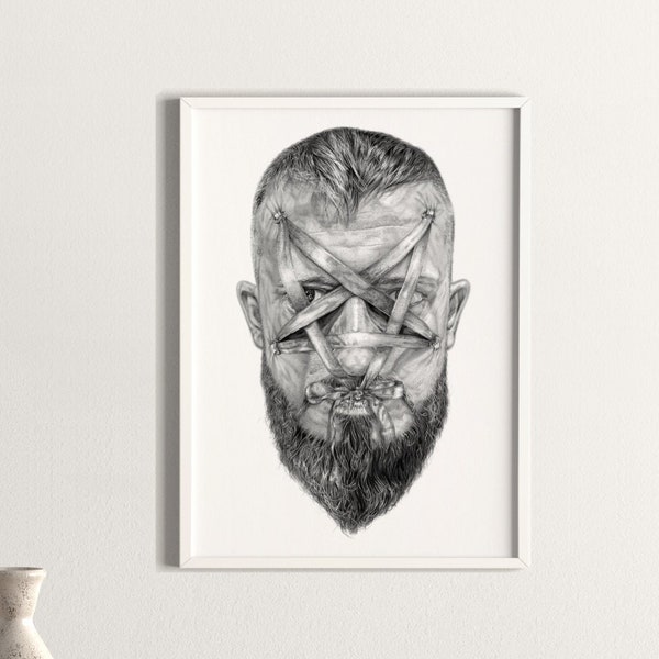 A3 / Giclée / Print / Illustration / Poster / Art / Portrait / Design / Interior / Wall Decor / Surrealism / 420x297 mm / Hahnemühle