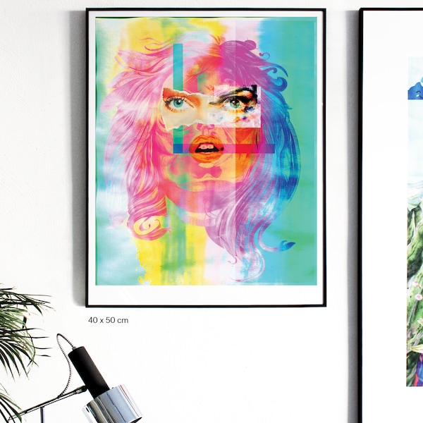 40x50cm /Poster / Art /  Print / Giclée / Illustration / Interior design / Fine Art / Modern / Contemporary / Portrait / Dry stamp / Color