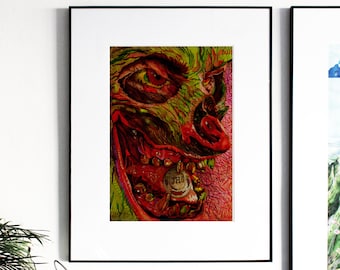 Art print. Fine art giclée print with archival inks on Hahnemühle paper. Illustration. Poster. Original. Interior. Design. Turpism.