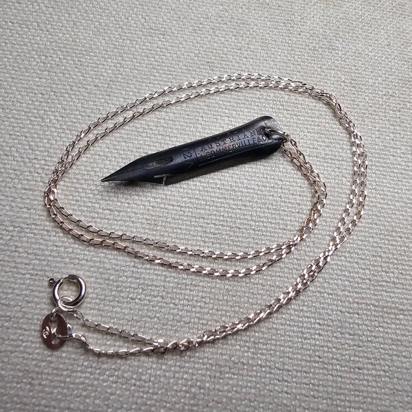Handmade Vintage Pen Nib Necklace | Quirky Gift for Quirky Person | Author, Teacher, Writer, Lawyer, Graduation