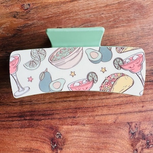 Mexican Food Claw Clip, Cute Girly Claw Clip, Margarita Claw Clip