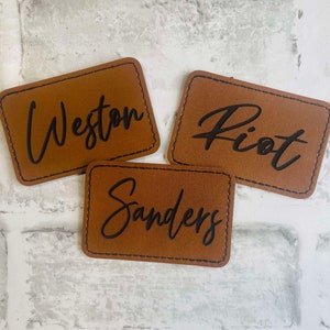 Custom Leather Patch, Adhesive Backing Ready To Press, DIY Leather Patch