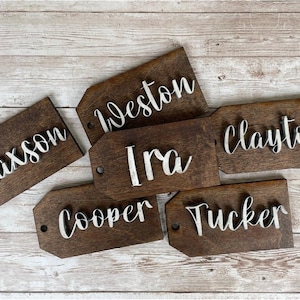 Personalized Stocking Name Tags, Stocking Tag, Personalized Tag, Wood Stocking Tag