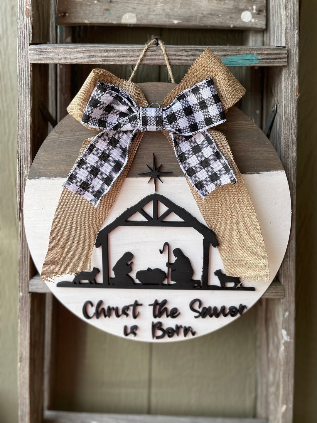 Christ the Savior is Born Door Hanger Christ Door Hanger Etsy