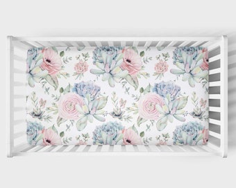 succulent crib sheet