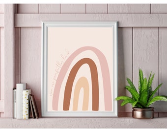 You Are Perfectly Loved. Neutral Rainbow Art Print. Printable. Wall Art Boho Decor. God Is Love.