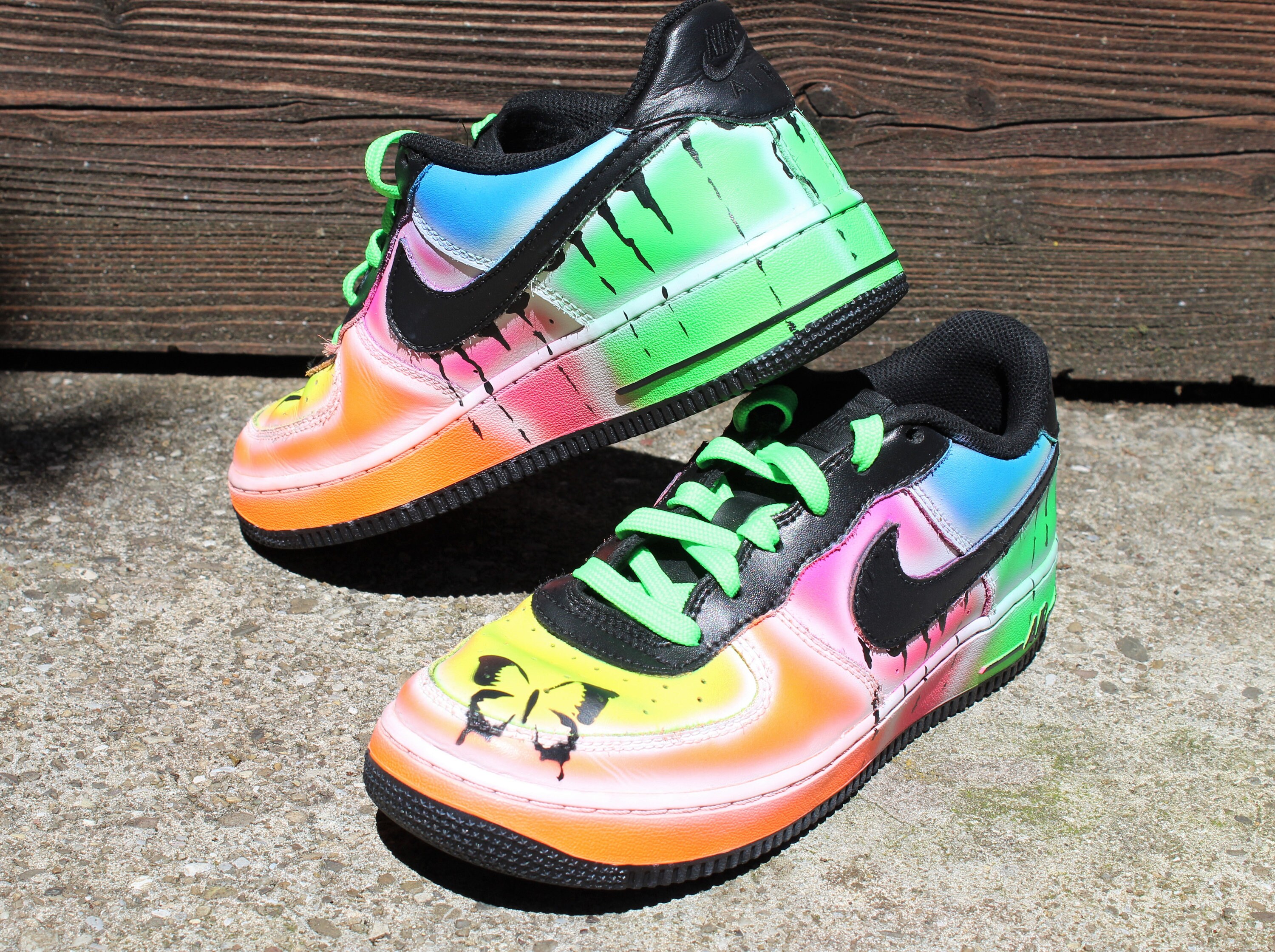 custom airbrush air force ones