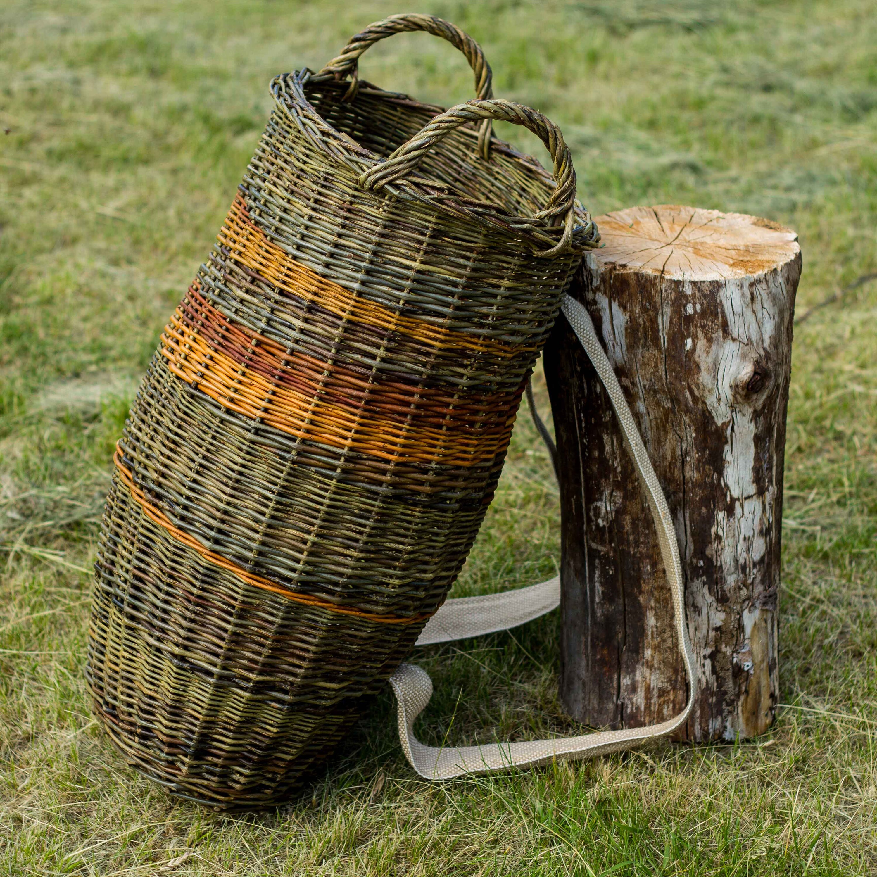 Wicker backpack Wicker basket from grazing Willow grazing Etsy