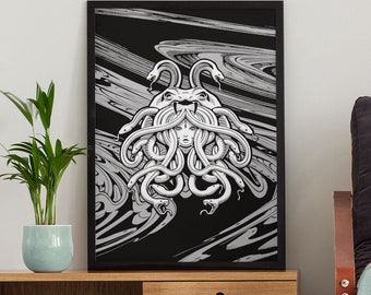 Medusa La Gorgone - Mitologia greca Giclée Qualità Matte Art Print