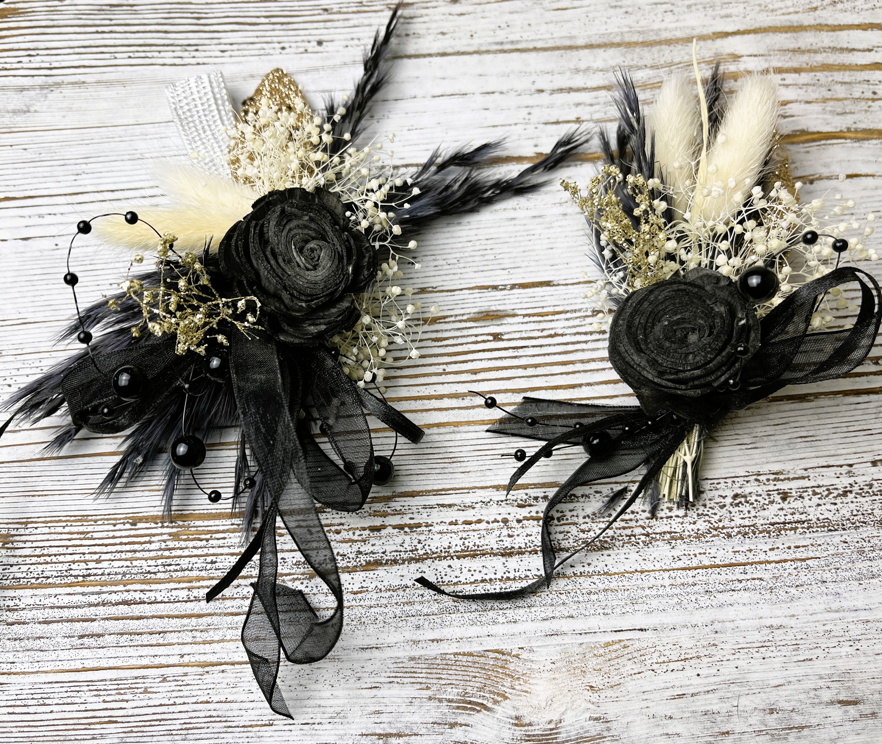 Black Prom Corsage
