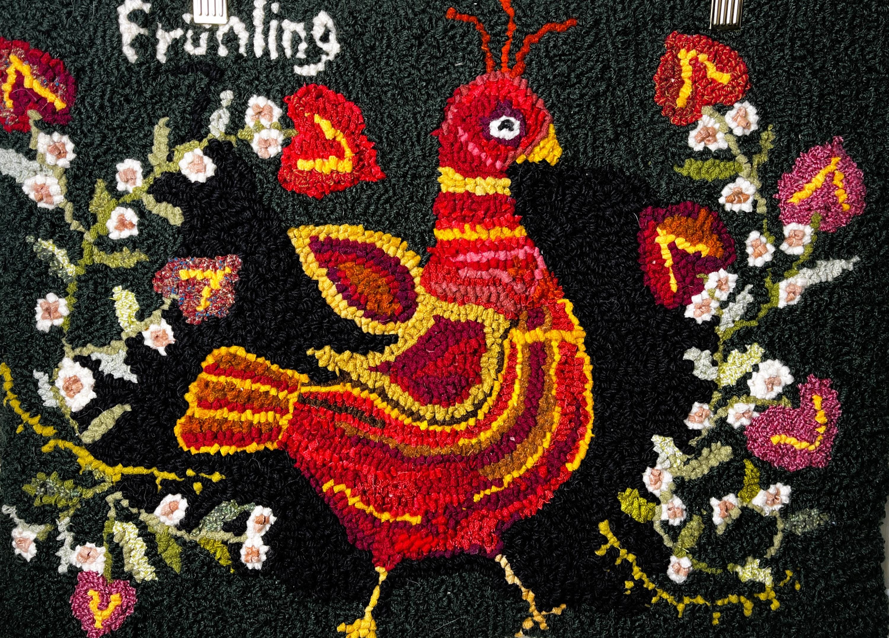 Primitive Wool Rugs Handmade Wool Rugs, Primitive, Country, Art. Decorative Rug, Wall ...