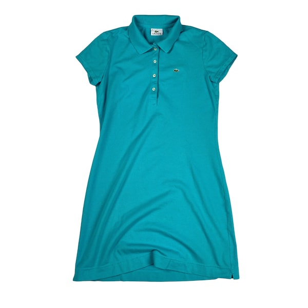 Vintage Turquoise Lacoste Polo Dress - Women's Size 40 - Fits like a Size Small
