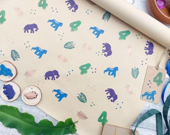Balloon Number Ink Stamps, Shaped 3D Party Balloons Printing Block, Hand Carved Rubber Stamp, DIY Eco Wrapping Paper