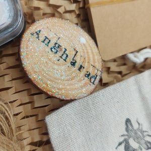 Hand carved Ink Stamp Set Gift Box, DIY Gift Tag Make Your Own Kit, Snail Mail Eco Gift Idea image 10