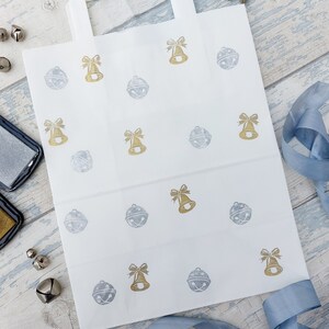 Christmas Jingle Bells Ink Stamps, Hand Carved Bell Printing Block, DIY ...
