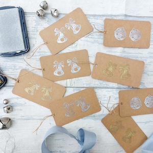 Christmas Jingle Bells Ink Stamps, Hand Carved Bell Printing Block, DIY ...