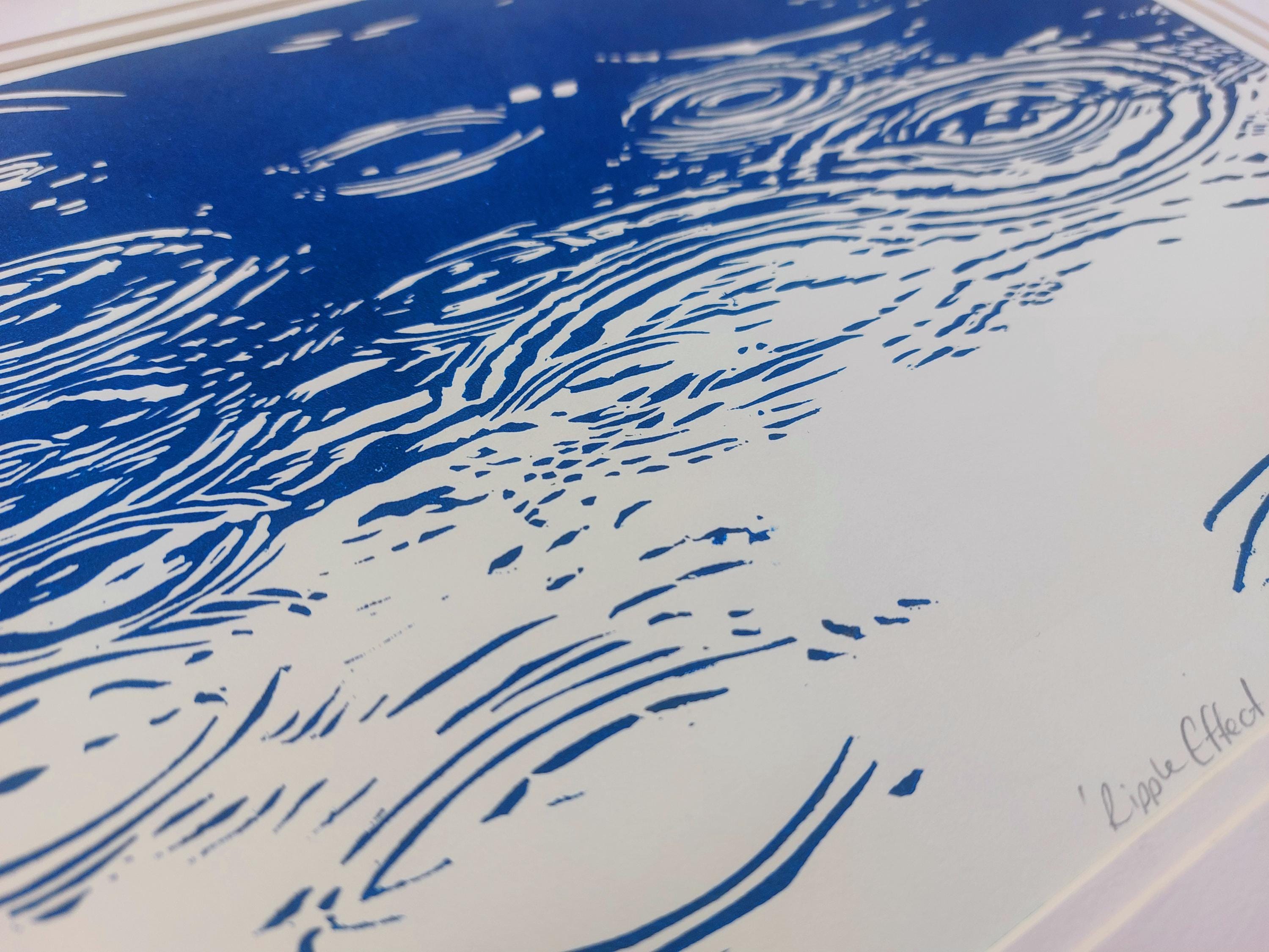 Ripple Effect Linocut Print, Nature Inspired Artwork, Raindrops Art,  Handprinted Original Wall Art - Etsy, image size:2999x2250