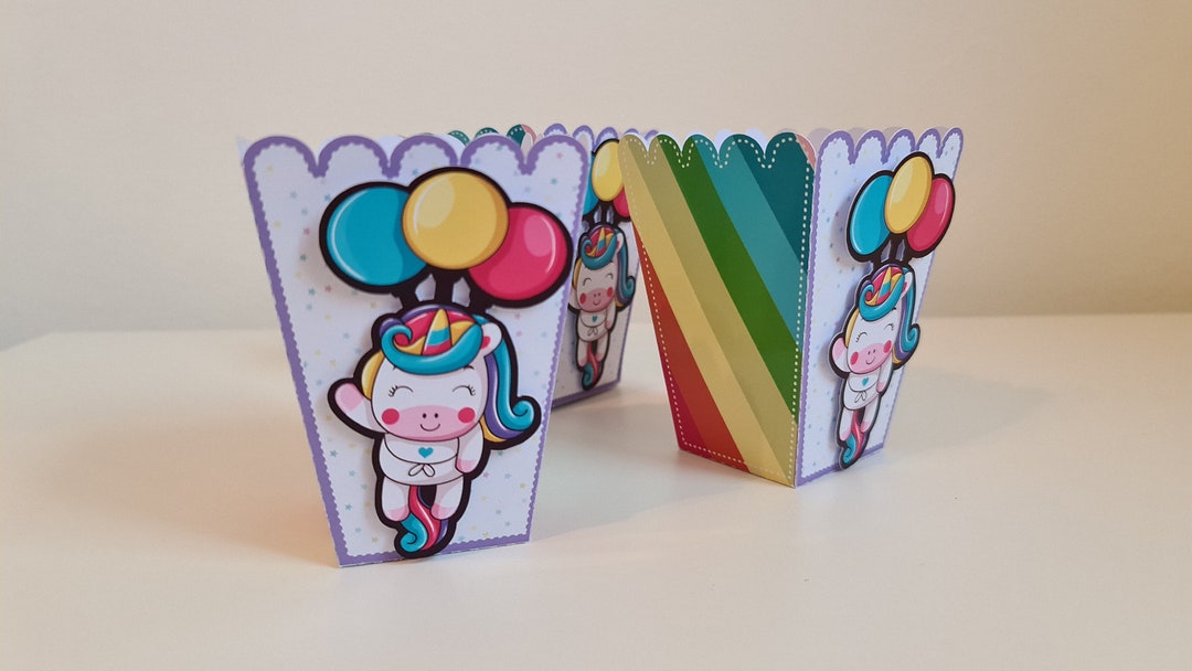 10 St. Popcorn box Einhorn Unicorn Party Deko Etsy.de