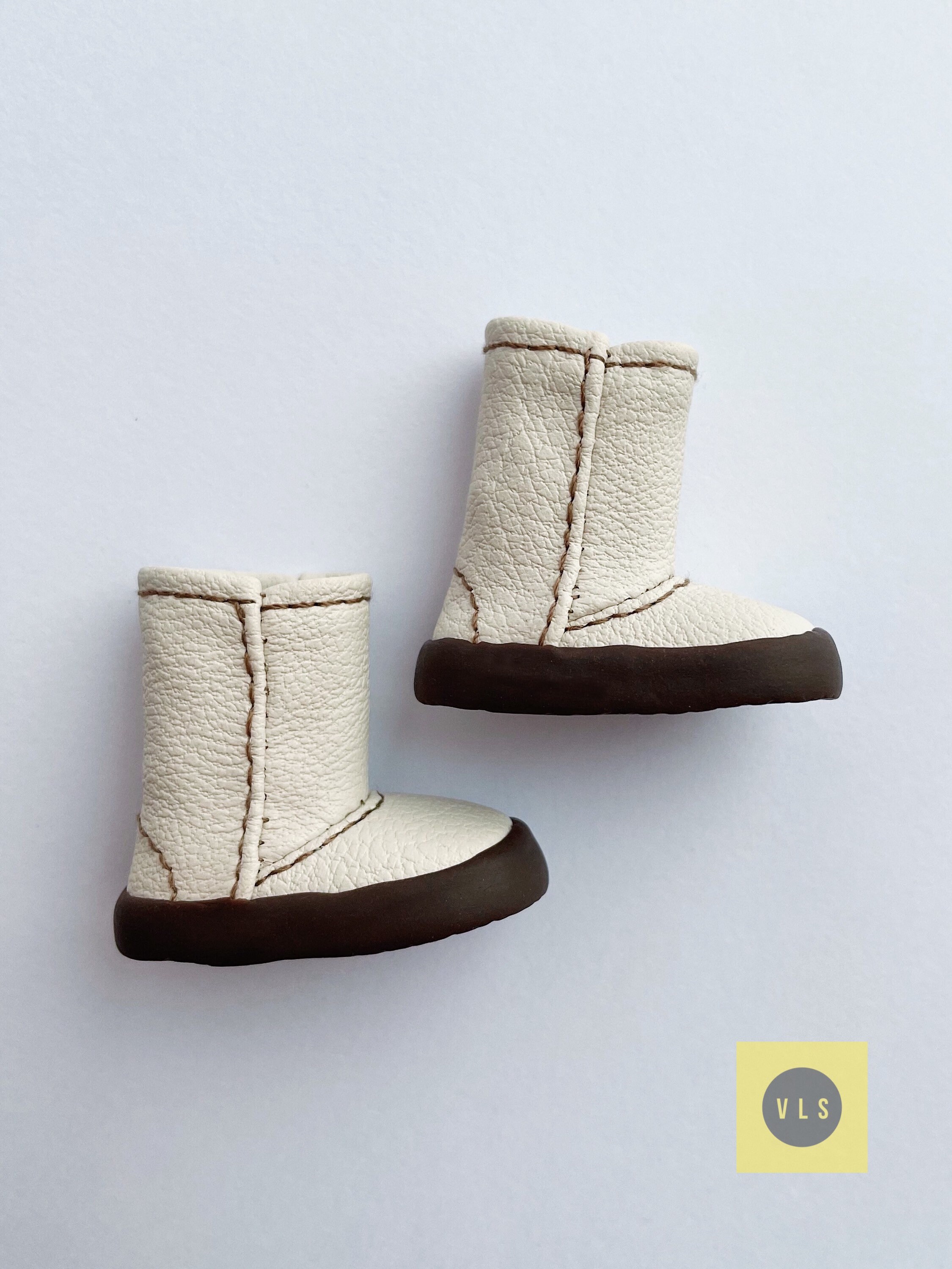 VLS Barbie doll 16 scale beige leather boots winter brown