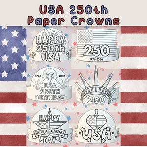 Happy 250th Birthday USA! ?? padded Knotted headband. America 250 Hat 4th of July Hat Headband Crown Happy  main image 3