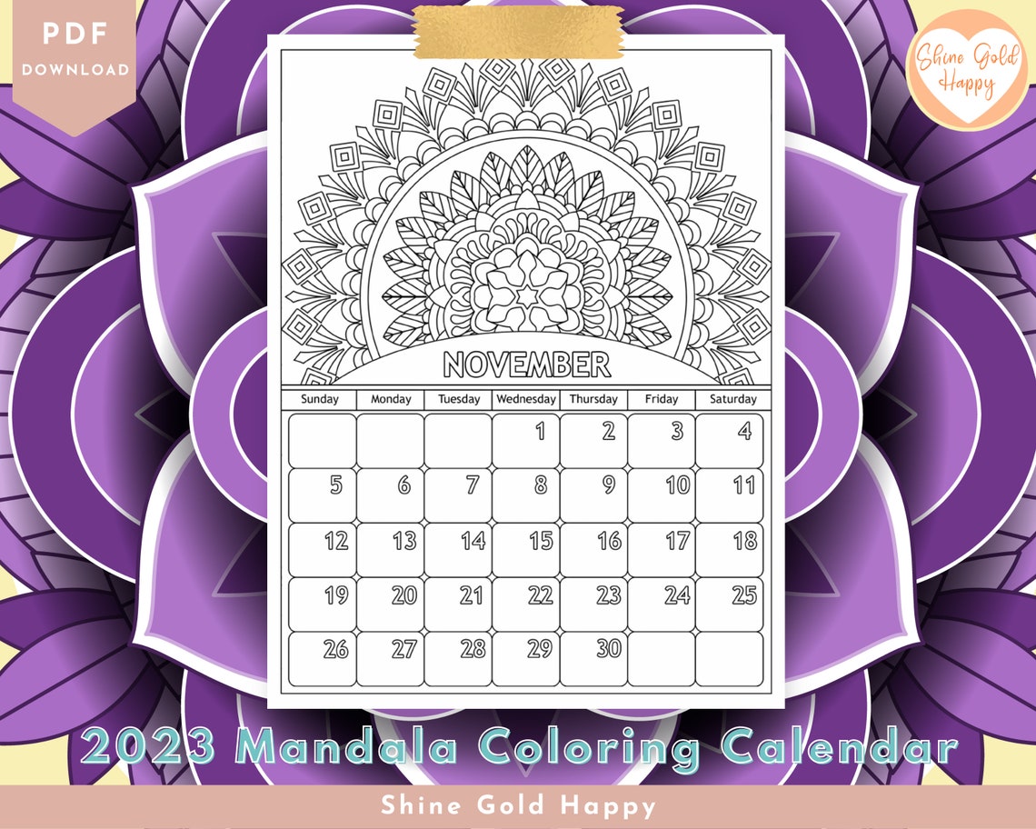2023-mandala-coloring-calendar-printable-calendar-2023-pdf-etsy