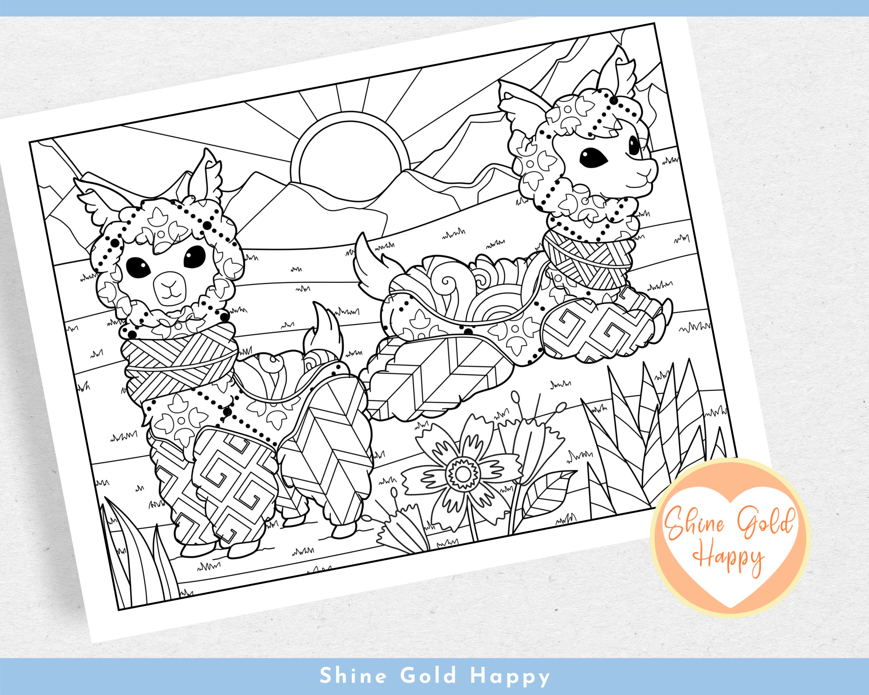 Animal Coloring Pages PDF Digital Download Printable | Etsy