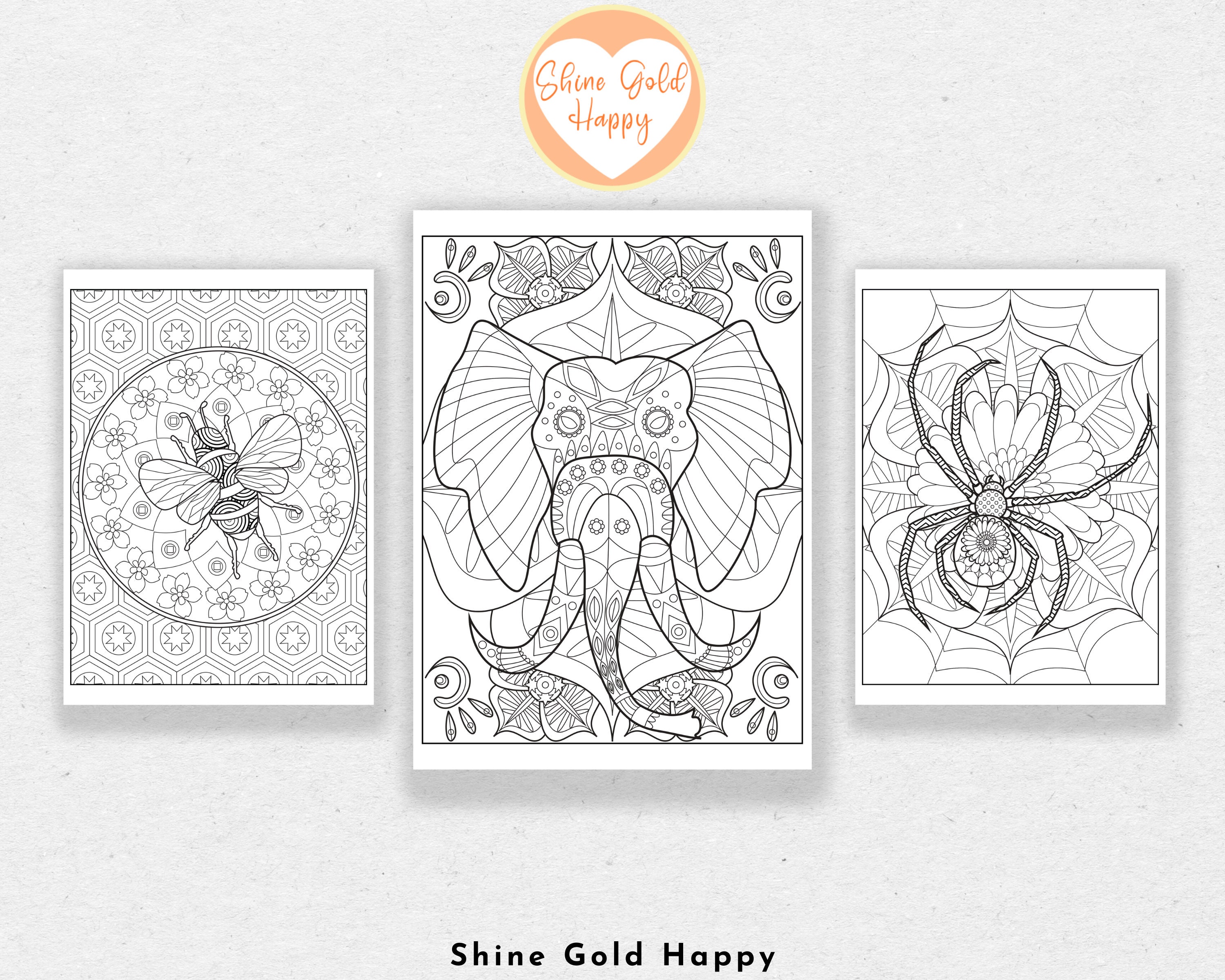 Animal Coloring Pages PDF Digital Download Printable | Etsy