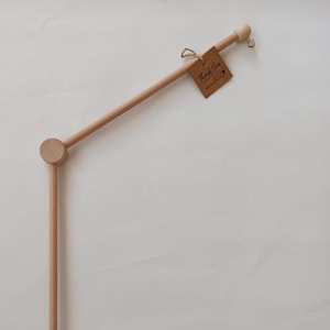 Cot mobile hanger , Natural Wood , Crib mobile arm, Baby Mobile Hanger , Wooden Mobile Arm , Crib Mobile Holder, Crib acsesories