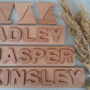 Personalized Name Puzzle, Natural wooden name puzzle