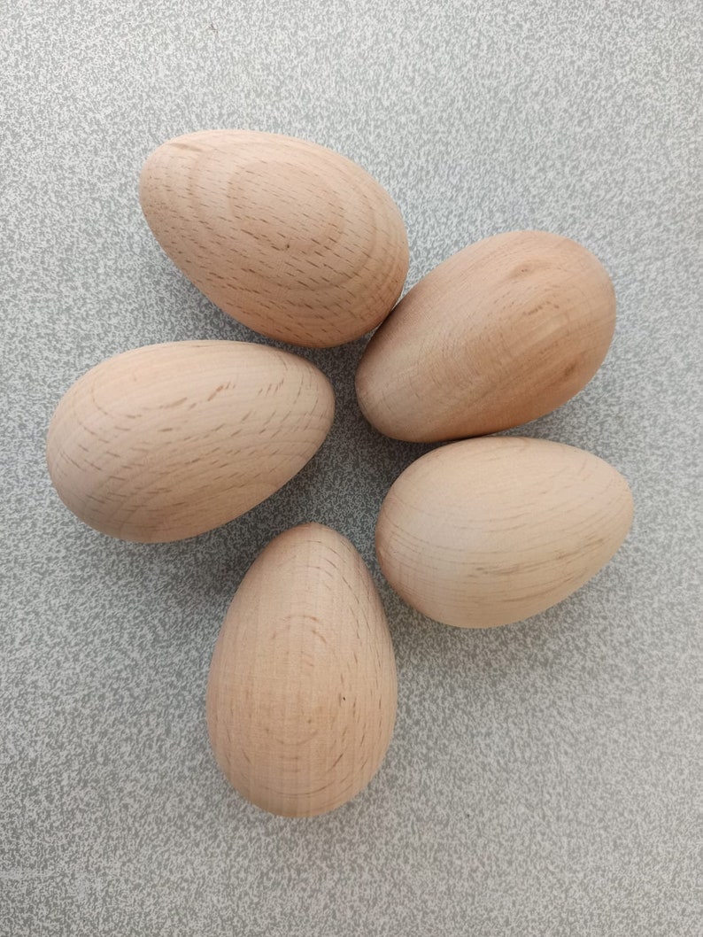 Wooden Eggs Wooden Eggs for Craft Projects Sets of 6 12 - Etsy