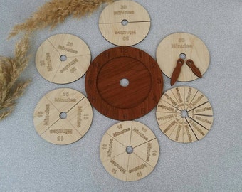 Time Fraction Learning Kit -  Wooden Learning Clock