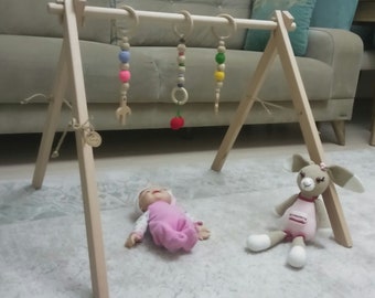 Ginásio de atividades para bebês, Ginásio de atividades móvel, Ginásio de atividades de madeira e brinquedos, Ginásio de atividades para bebês, Estrutura de ginásio para bebês, Ginásio de atividades para crianças pequenas