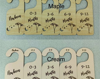 Divisori per armadi per neonati / Divisori in legno per armadi / Segnataglie per neonati / Divisori per vestiti per neonati / Idee regalo per baby shower / Divisori