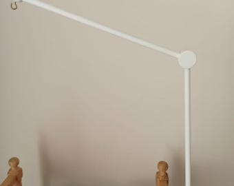 White Cot mobile hanger , Natural Wood , Crib mobile arm, Baby Mobile Hanger , Wooden Mobile Arm , Crib Mobile Holder, Crib acsesories