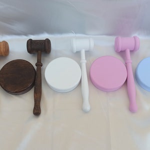 Gavel, Judge's Gavel - Wooden Gavel - Pink Gavel - Blue Gavel - White ...