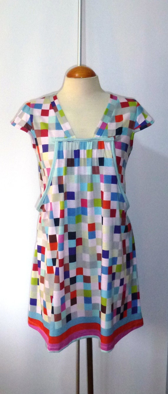 Original print short dress