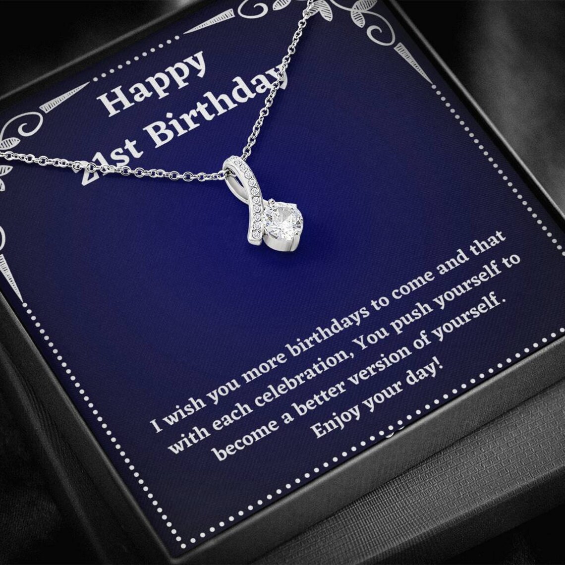 Happy 21st Birthday Alluring Beauty Necklace Gift For Her  Etsy