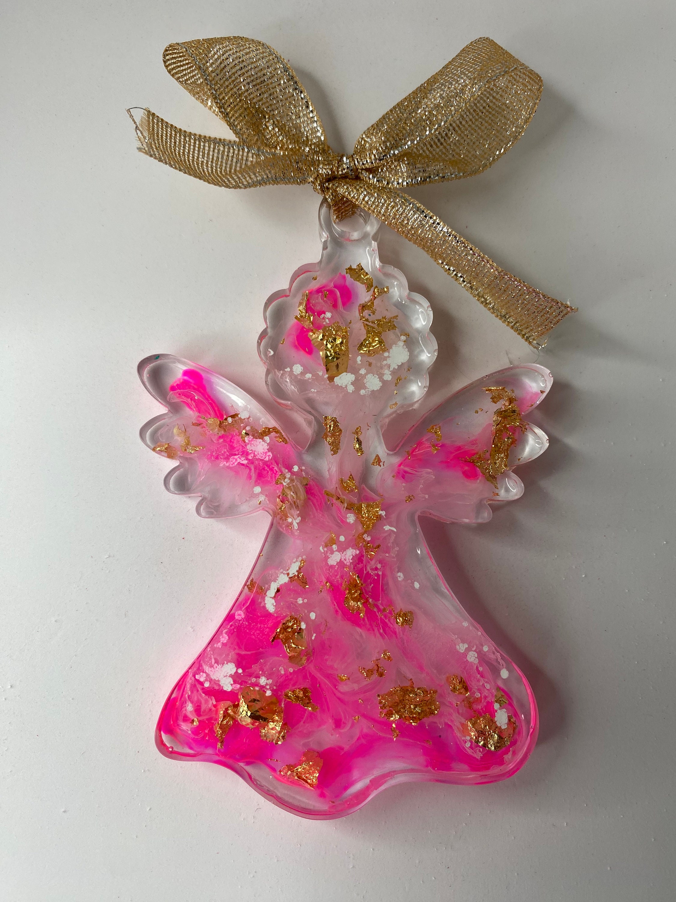 Handmade Angel Christmas Decorations Pink And White With Etsy