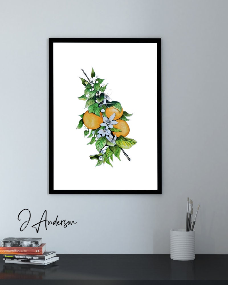 Printable Orange Blossom Botanical Art, PDF, Digital Download - Etsy