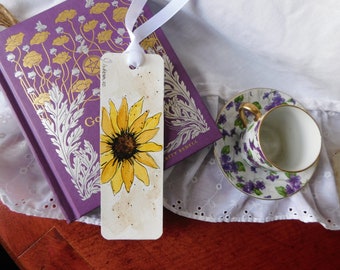 Sunflower Original Artwork/Botanical Art/Watercolor Bookmarks by Jamie Anderson