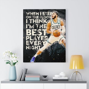 Jayson Tatum Boston Celtics Motivational Quote Canvas Gallery Wraps