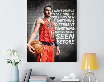 Trae Young Atlanta Hawks Cita motivacional Canvas Gallery Wraps