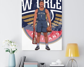 Zion Williamson New Orleans Art Canvas