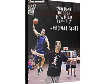 The Office Michael Scott Dwight Schrute Alley-oop Quote #2 Dunk Canvas