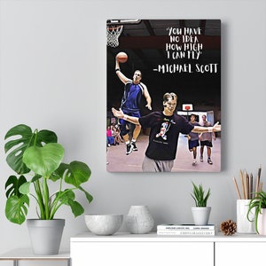 The Office Michael Scott Dwight Schrute Alley-oop Quote #2 Dunk Canvas