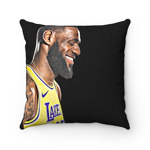 Lebron James LA Lakers Square Pillow