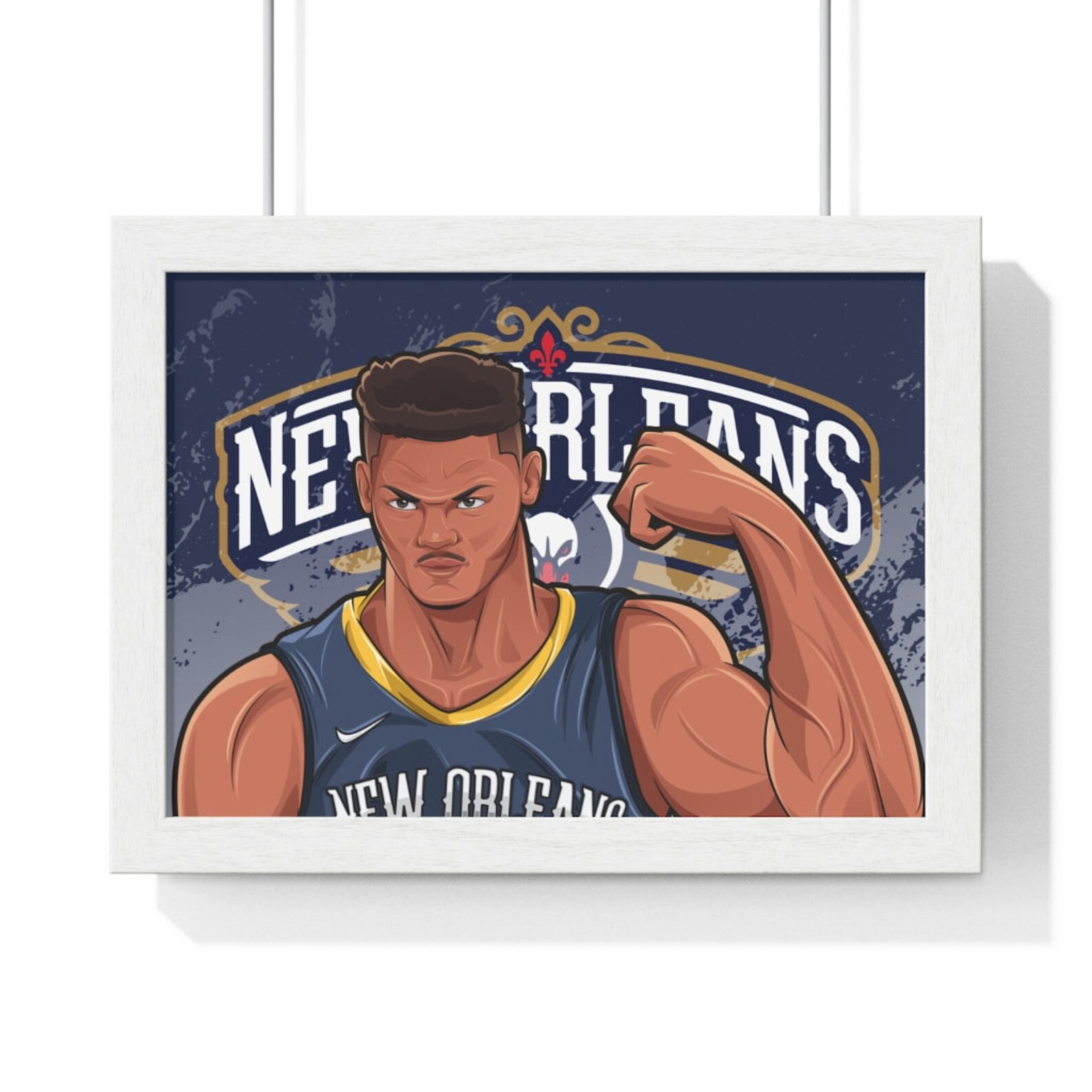 Framed Zion Williamson New Orleans Pelicans Cartoon Poster Art Etsy